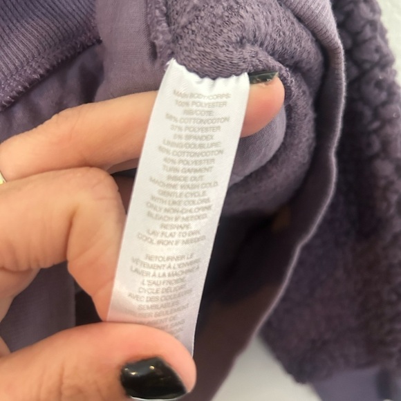 Z by Zella Large Purple Sherpa Lol Over Hoodie - Picture 7 of 8